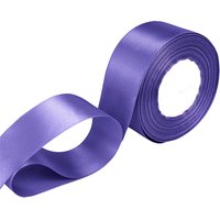 Neel Blue Double Sided Satin Polyester Ribbon Roll, 25mm x 25 Metres in Purple