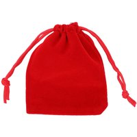 Neel Blue 10pcs Velvet Bags with Drawstring, 7cm x 9cm in Red | Size: 7 cm x 9 cm