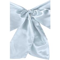 Neel Blue Set of 25 Satin Chair Sashes for Weddings Birthday Party Decoration, 7" x 108" in Baby Blue