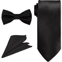 Bow Tie Necktie & Pocket Square Tie Set Casual & Formal Wear