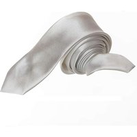 Satin Polyester Slim Neck Tie Ivory