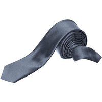Neel Blue Skinny Men's Neck Tie, Soft Polyester Slim Ties for Formal Wear - 5cm in Light Grey