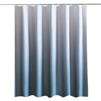 Neel Blue Gradient Colour Bathroom Shower Curtain with 12 Hooks, Mould & Mildew Resistant in Blue | Size: 180 cm width x 200 cm drop