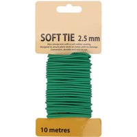 Neel Blue 2.5mm Garden Twists Tie, Plastic-Coated Plant Ties, 10 Metres in Green