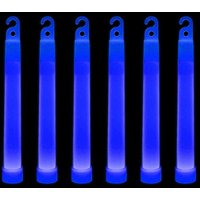 Neel Blue 6 Inch Glow Sticks Lanyard Premium Ultra Bright Glow in the Dark Rod - 25pcs in Blue