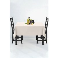 Neel Blue Rectangle Polyester Tablecloth, Premium Linen Table Cover, 177cm x 366cm in Ivory | Size: 177 cm x 366 cm