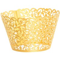 Neel Blue Cupcake Wrappers, Paper Muffin Holder, 25pcs in Gold