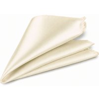 Pocket Square Square Satin Handkerchief Ivory