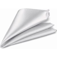Pocket Square Square Satin Handkerchief Silver