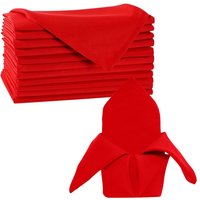 Neel Blue Red Christmas Table Napkin, 100% Spun Polyester - 20" x 20"