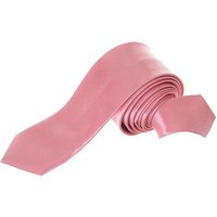Satin Polyester Slim Neck Tie Rose