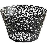 Neel Blue Cupcake Wrappers, Paper Muffin Holder, 25pcs in Black