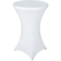 Neel Blue Cocktail Spandex Tablecloth High Top Round Table Cover, 32" x 43" in White