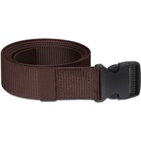 Nylon Webbing Waist Belt Plastic Buckle 130cm Brown