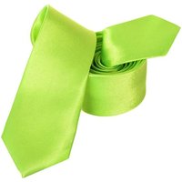 Satin Polyester Slim Neck Tie Lime