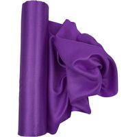 Neel Blue 20cm x 29cm Solid Satin Roll Large Fabric for Chair Sash Wedding Bouquet Décor Drapery in Purple | Size: 20 cm x 29 cm