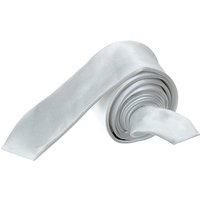 Neel Blue Skinny Men's Neck Tie, Soft Polyester Slim Ties for Formal Wear - 5cm in White