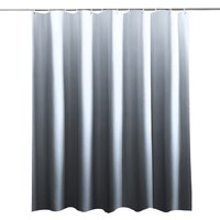 Neel Blue Gradient Colour Bathroom Shower Curtain with 12 Hooks, Mould & Mildew Resistant in Grey | Size: 180 cm width x 200 cm drop