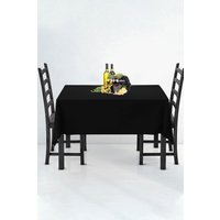 Neel Blue Rectangle Polyester Tablecloth, Premium Linen Table Cover, 177cm x 320cm in Black | Size: 177 cm x 320 cm