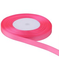 Neel Blue Double Sided Satin Polyester Ribbon Roll, 10mm x 25 Metres in Pink