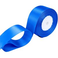 Neel Blue Double Sided Satin Polyester Ribbon Roll, 25mm x 25 Metres in Royal