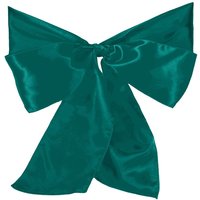 Neel Blue Satin Chair Sashes for Weddings Birthday Party Decoration, 7" x 108" in Dark Green