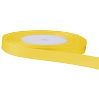 Neel Blue Double Sided Satin Polyester Ribbon Roll, 10mm x 10 Metres in Yellow