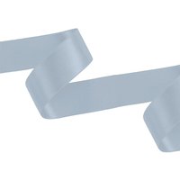 Neel Blue Double Sided Satin Polyester Ribbon Roll, 25mm x 10 Metres in Silver