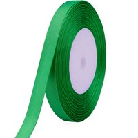 Neel Blue Double Sided Satin Polyester Ribbon Roll, 10mm x 25 Metres in Bottle Green