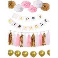 Neel Blue 30PCS Happy Birthday Decorations Set