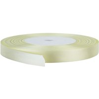 Neel Blue Double Sided Satin Polyester Ribbon Roll, 15mm x 10 Metres in Ivory
