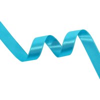Neel Blue Double Sided Satin Polyester Ribbon Roll, 15mm x 10 Metres in Turquoise