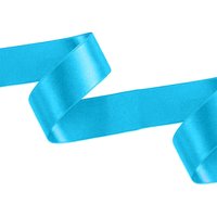 Neel Blue Double Sided Satin Polyester Ribbon Roll, 40mm x 10 Metres in Turquoise