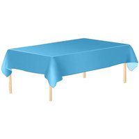 Neel Blue 137cm x 183cm Plastic Table Cover, Disposable PVC Tablecloth in Light Blue | Size: 137 cm x 183 cm