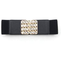 Elastic Waist Belt Gold Buckles Cinch Belts