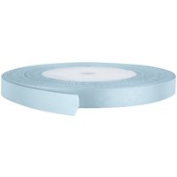Neel Blue Double Sided Satin Polyester Ribbon Roll, 10mm x 10 Metres in Light Blue
