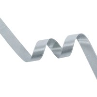 Neel Blue Double Sided Satin Polyester Ribbon Roll, 15mm x 10 Metres in Silver