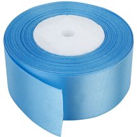Neel Blue Double Sided Satin Polyester Ribbon Roll, 50mm x 25 Metres in Baby Blue