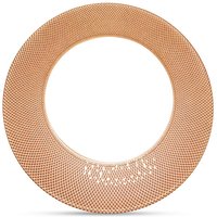 Neel Blue 33cm Charger Plates Checkered Design Glass Plates for Dinner Table Decoration in Rose Gold