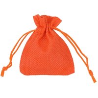 Neel Blue 10pcs Burlap Bags with Drawstrings, 7x9cm Gift Bags in Orange | Size: 7x9 cm