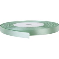 Neel Blue Double Sided Satin Polyester Ribbon Roll, 10mm x 10 Metres in Light Green