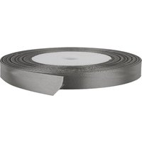Neel Blue Double Sided Satin Polyester Ribbon Roll, 15mm x 10 Metres in Metallic Silver