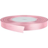 Neel Blue Double Sided Satin Polyester Ribbon Roll, 15mm x 25 Metres in Light Pink