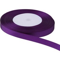 Neel Blue Double Sided Satin Polyester Ribbon Roll, 15mm x 10 Metres in Purple