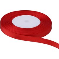 Neel Blue Double Sided Satin Polyester Ribbon Roll, 15mm x 25 Metres in Red