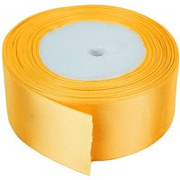 Neel Blue Double Sided Satin Polyester Ribbon Roll, 40mm x 25 Metres in Pale Orange