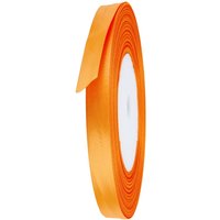 Neel Blue Double Sided Satin Polyester Ribbon Roll, 6mm x 25 Metres in Burnt Orange