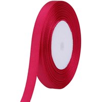 Neel Blue Double Sided Satin Polyester Ribbon Roll, 6mm x 25 Metres in Dark Pink