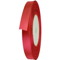 Neel Blue Double Sided Satin Polyester Ribbon Roll, 6mm x 25 Metres in Scarlet