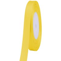 Neel Blue Double Sided Satin Polyester Ribbon Roll, 6mm x 25 Metres in Yellow